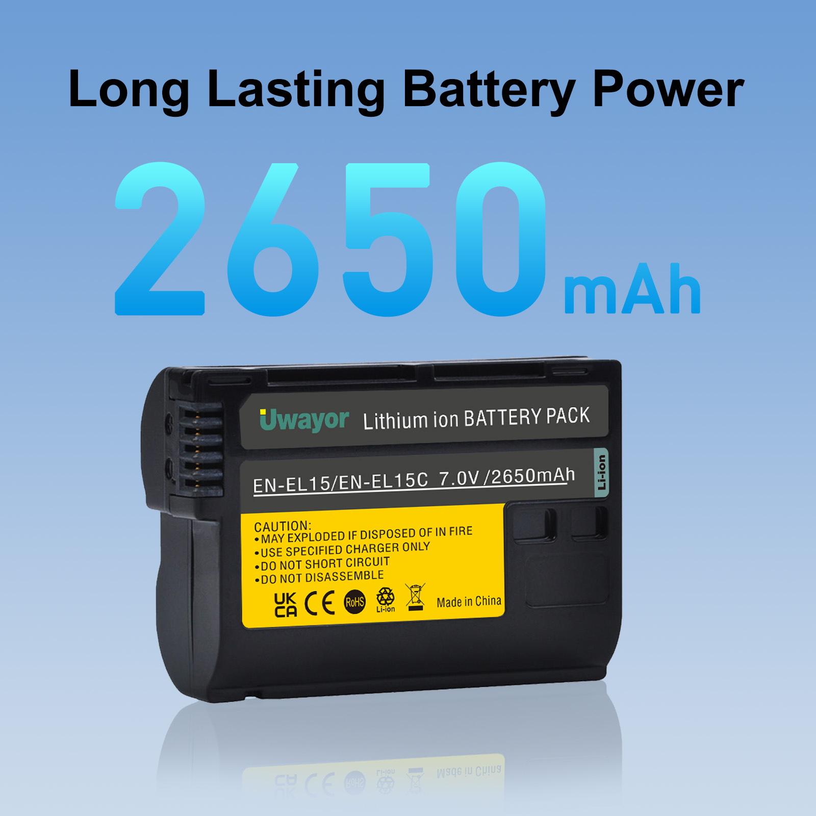 Nikon Camera Z6 Iii - Batteria Uwayor ENEL-15/ENEL15C da 2650mAh con